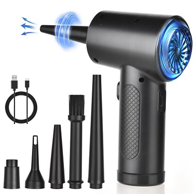 WOLFBOX MF100 Rechargeable Air Duster Cleaner 150000RPM 3-Gear Cordless for PC