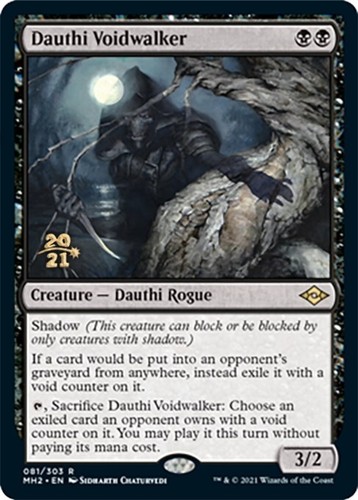 Etched FOIL Retro Frame Dauthi Voidwalker - ASG GRADED 10 - Magic