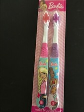 BARBIE Brush Buddies 2 Pack New Toothbrush Soft NEW Free Shipping 