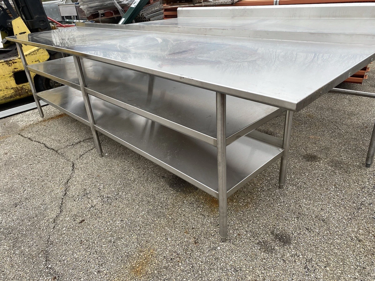 John Boos Stainless Steel Heavy Duty Prep Table With 2 Under Shelves