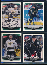 Lot (4) 1999 Victory UD #92 90 95 17 Langenbrunner Sim Signed Autograph (DH21)