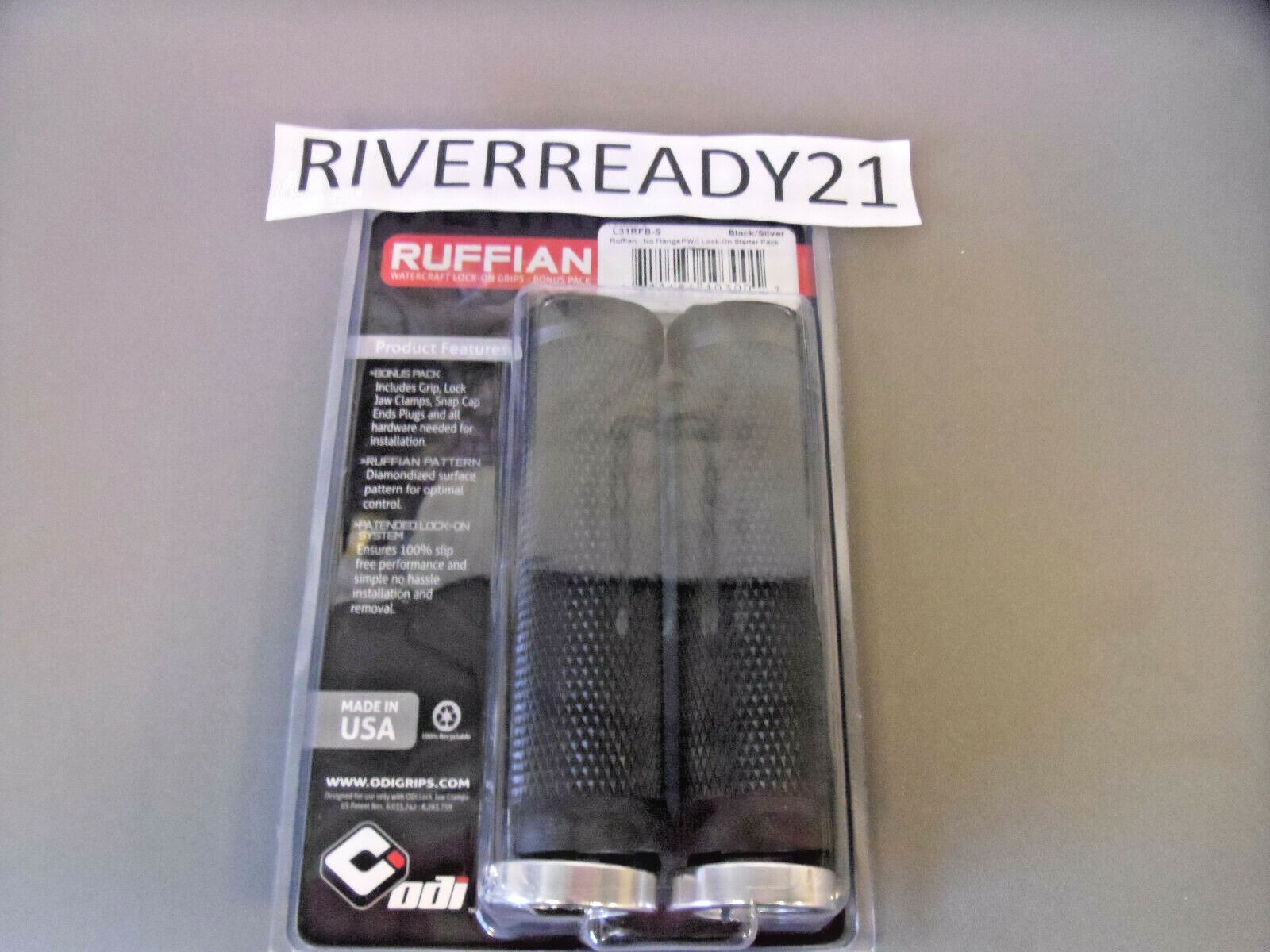 ODI Ruffian Black Lock on Grips atv pwc JetSki SeaDoo Waverunner