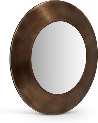 Modern 30'' Sphere Collection Mirror in Antique Bronze Finish by