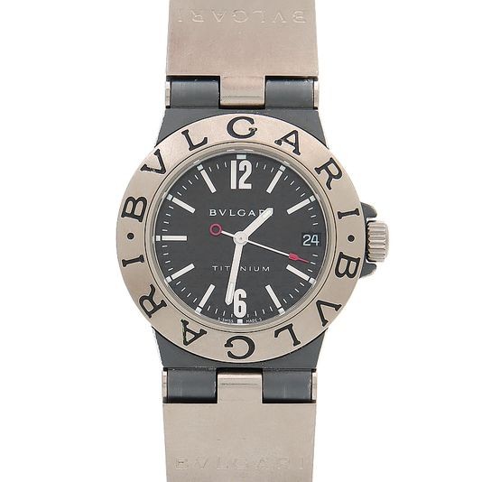 Bvlgari Diagono Titanium Watch TI32TA Swiss Quartz Timepiece