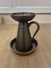 Partylite Nantucket Antiqued Bronze Metal Handled Candle Holder