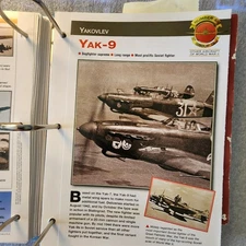 AIRCRAFT OF THE WORLD OTHER AIRCRAFT OF WW2 FOLD OUT CARD YAK-9