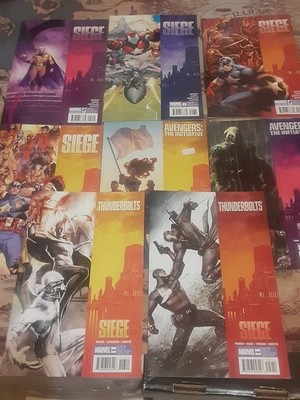 Siege 1-4 Marvel Comics lot. 8 books: Siege 1,2,3,4 ( 2 is a Variant 2nd...