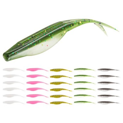 Probite Fork Tail Soft Lures- Realistic Jerk Bait & Fluke Action Soft Lures f...