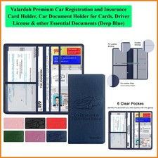 Car Registration and Insurance Card Holder, Car Document Holder for Cards, Dr...