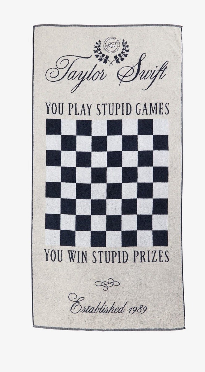 ミュージシャン Taylor Swift Checkerboard Towel Game Set Taylor Swift CHECKER GAME TOWEL IN HAND | eBay