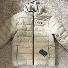 Under Armour Hooded Heavyweight Puffer Jacket XL Beige 600 FP