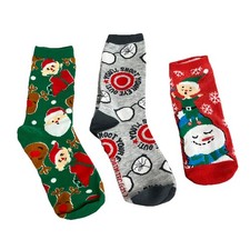 Women  s One Size Fits Most Holiday Socks Snowman Reindeer Christmas Story Elf