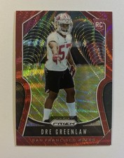 2019 Panini Prizm Football Dre Greenlaw Red Wave Rookie #’d /149 49ers
