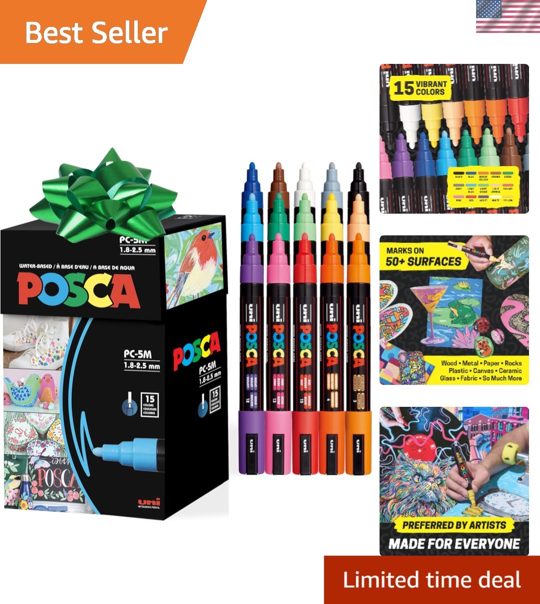 All-in-One 15 Assorted Color Paint Marker Set for Endless Cr