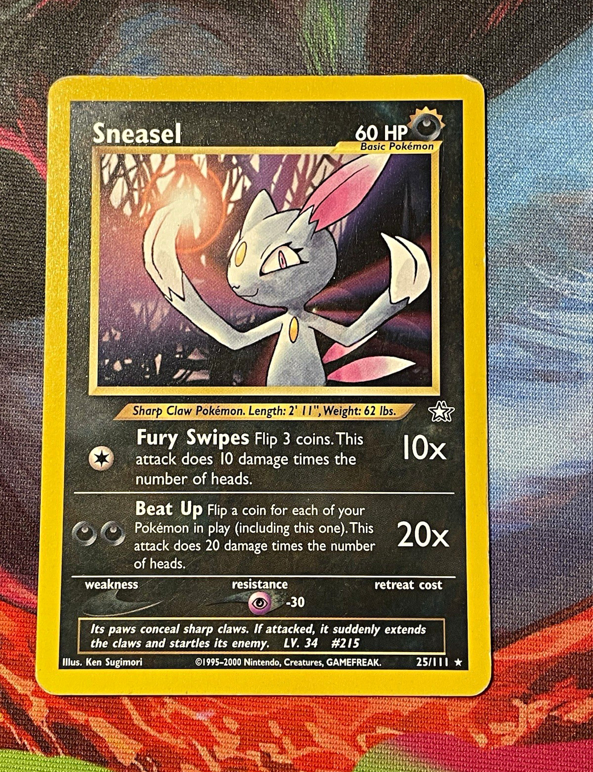 Wizards Pokemon TCG Neo Revelation Sneasel 24/64 Rare Regular Unl Eng 60 HP