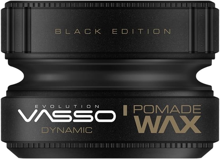 Vasso Black Edition Pomade Wax 150ml - Dynamic Strong Hold & Shine 150 ml