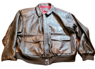 Vintage Verri Pelle Bomber Style Genuine Leather Jacket Heavy Great Patina Sz. L