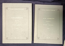 SELECTA DI OPERE DI ALDO ANDREOTTI ANALISI COMPLESSA VOL. II TOMO II TOMO 1992/4