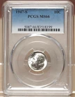 1947-S ROOSEVELT DIME PCGS MS66 518199