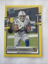 2020 Panini Donruss - Rated Rookie Jonathan Taylor #317 Press Proof Yellow (RC)