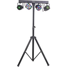 IBIZA DJLIGHT65 LED PARTYBAR Scheinwerfer Laser Stativ Fernbedienung Disco DJ