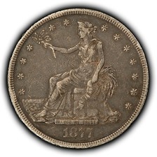 1877-S $1 US Silver Trade Dollar - Original VF/XF - SKU-B5879