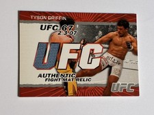 2009 Topps UFC Tyson Griffin UFC 67 Fight Mat Relic Card #FM-TG