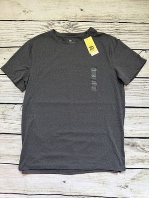 All in Motion Charcoal Gray Moisture Wicking Solid Performance Men s T-Shirt L