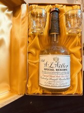 Old W. L. Weller Special Reserve Boxed Bottle And Glass Gift Set MCM Vintage