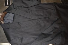  4195 Ermenegildo Zegna Pure Wool Navy Pinstripe Suit 48L 40W Pure Wool