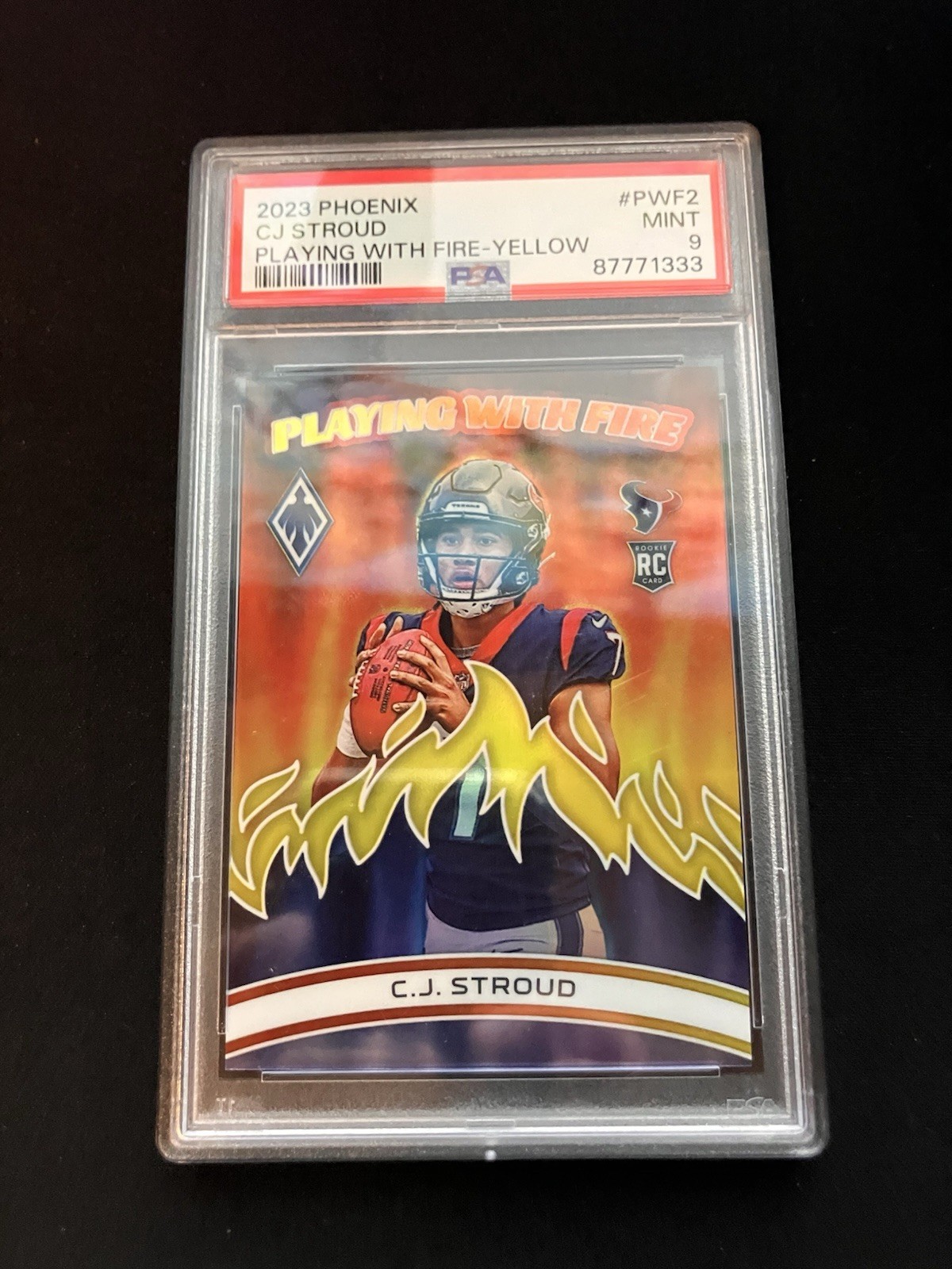 2023 Panini Phoenix - Playing with Fire C.J. Stroud #PWF-2 Yellow /50 (RC)