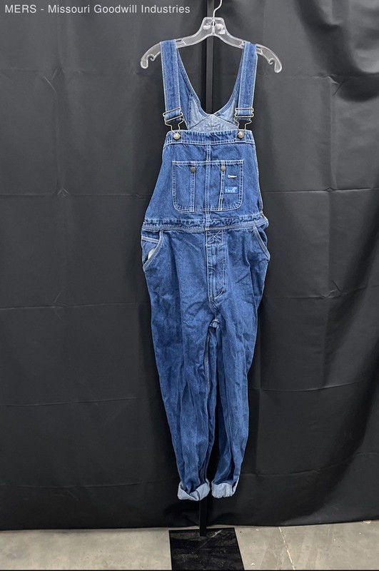 RK Brand Men's Blue Denim Bib Overalls 100% Cotton Workwear Carpenter Sz 34x32