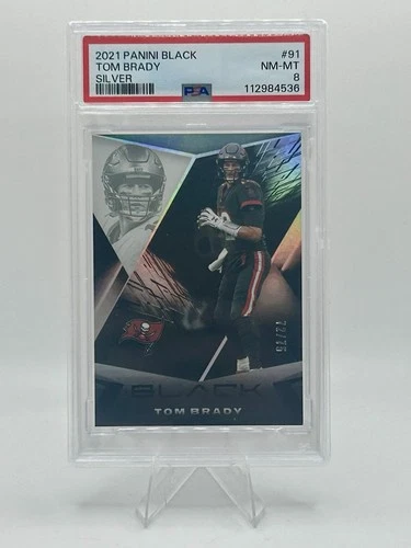 2021 Panini Black - Tom Brady #91 Silver /75 PSA 8