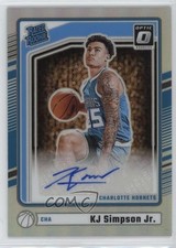 2024-25 Donruss Optic Rated Rookie Signatures Holo Prizm KJ Simpson Jr Auto 1n87