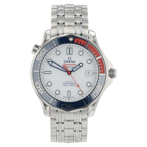 Omega Seamaster White Dial Steel 41mm Automatic Mens Watch 212...