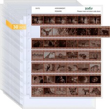 30 Pcs 35mm Film Negative Sleeves Film Negative Storage Album, Clear Page Pro...