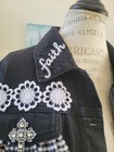 Upcycled Black Demim "Faith" Jacket — photo 7
