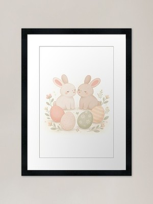 Weiche Ostertage perfekt für Valent Gerahmtes Wandbild Poster Leinwanddruck Bild