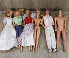 6x Vintage Barbie / Ken Doll Bundle - Loving You / Wedding Party / Crystal Ken