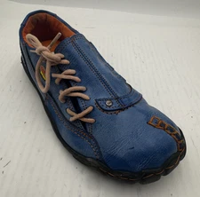 TMA Eyes Original Time Shoes Women’s 8.5 Washed Blue Leather Lace Up Shoes