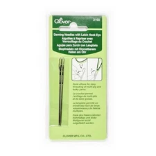 CLOVER 3160 Darning Needles with Latch Hook, Eye, 2-Piece