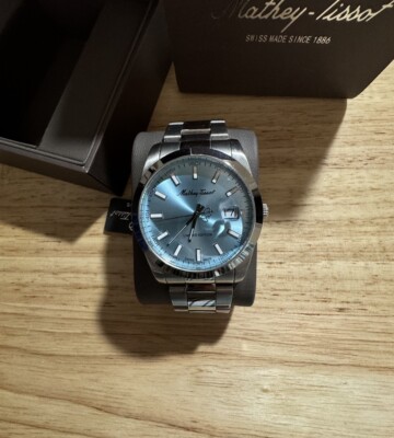 Limited Edition Mathey-Tissot Blue Sunray Dial H451BU 40mm Uhr