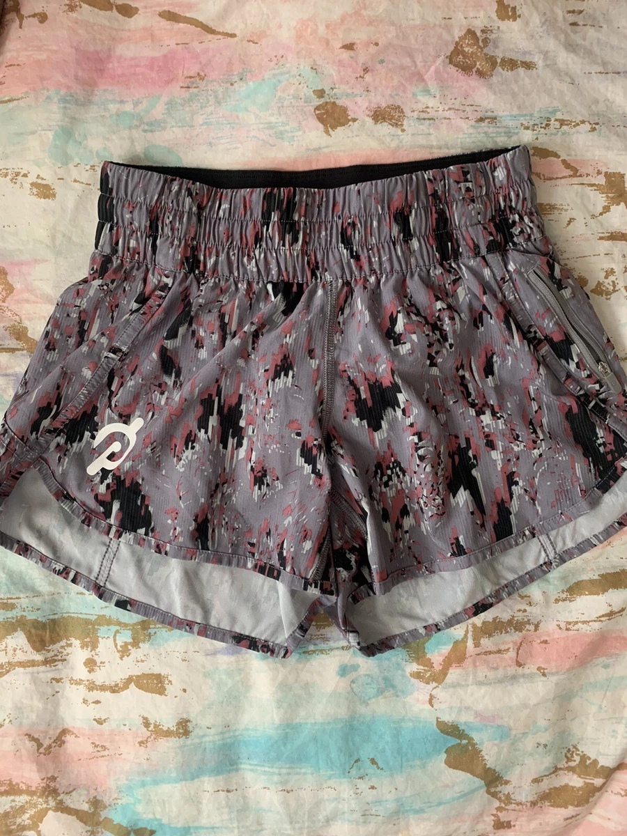 Peloton X Lululemon Floral Flux 4” Size 6 Tracker Shorts Bootcamp Sold Out