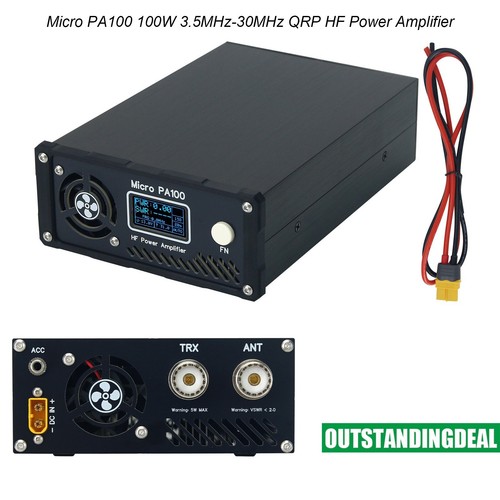 Micro PA100 100W 3.5MHz-30MHz QRP HF Power Amplifier SW Radio Linear Power Amp
