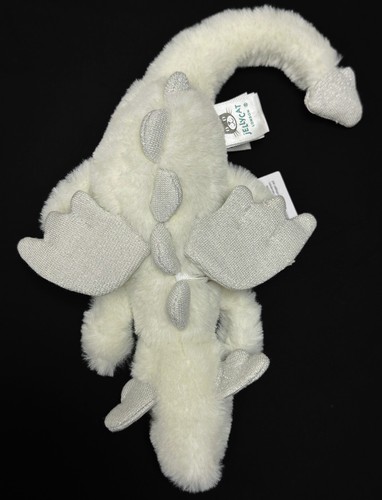 JELLYCAT FLUFFY WHITE SNOW DRAGON COLLECTIBLE BAG CHARM PLUSH CUDDLY TOY KEYRING - Picture 20 of 24