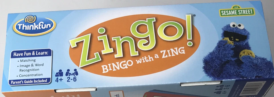 ZINGO Sesame Street BNIP Bingo with a Zing ThinkFun Ages 4+ BRAND NEW 2-6 Player - Image 4 of 4