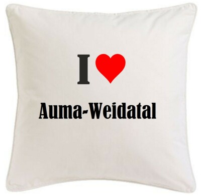 KISSENBEZUG I LOVE AUMA-WEIDATAL 40CMX40CM AUS MIKROFASER