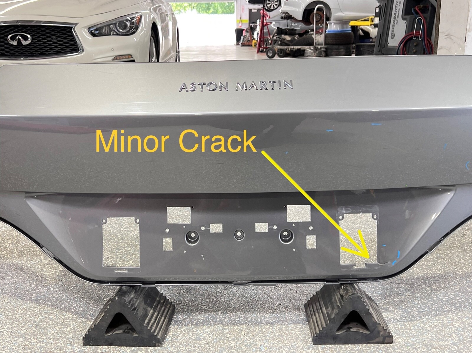 2019 2020 2021 ASTON MARTIN VANTAGE REAR BUMPER OEM USED KY63-17K835-B 19 20 21