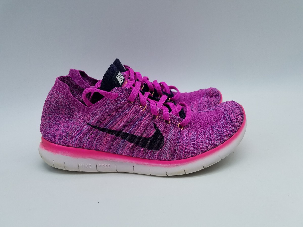 Nike Free RN Flyknit Women's Size Running Shoes Fire Pink