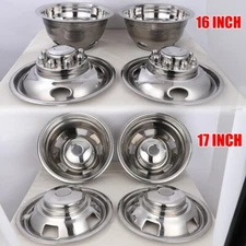 17" Dually Wheel Simulators Dual Skins Liners Cover Steel For Dodge/Ford/Chevy